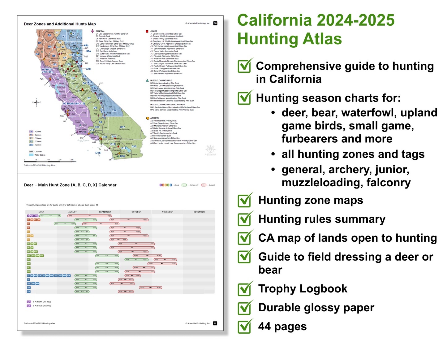 California 2024-2025 Hunting Atlas (Paper)